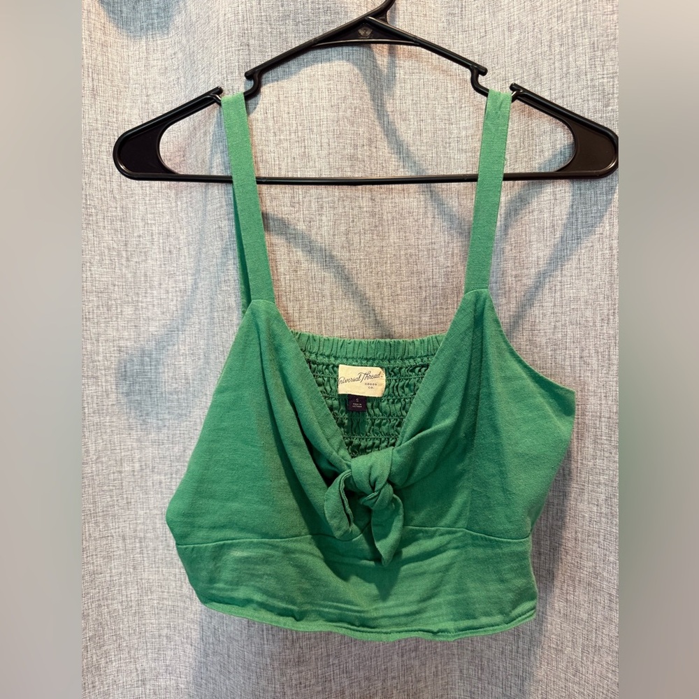 Universal Thread Green Tie-Front Tank Top
